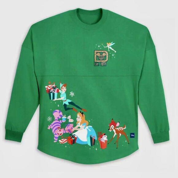 Disney Tops - Disney Parks Classics Christmas Holiday Spirit Jersey Disney World Green XXL NWT